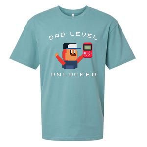 Funny New Dad Level Unlocked Day Tees Gaming Sueded Cloud Jersey T-Shirt