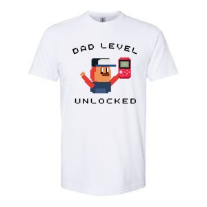 Funny New Dad Level Unlocked Day Tees Gaming Softstyle CVC T-Shirt