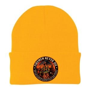 FIREMAN NEVER DIE QUOTES ILLUSTRATION Knit Cap Winter Beanie