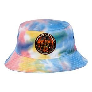 FIREMAN NEVER DIE QUOTES ILLUSTRATION Tie Dye Newport Bucket Hat