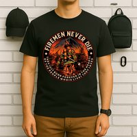 FIREMAN NEVER DIE QUOTES ILLUSTRATION T-Shirt