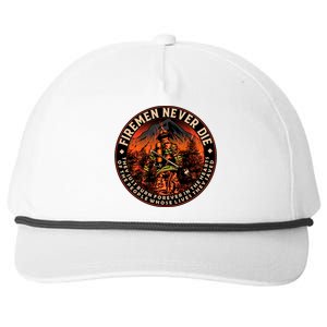 FIREMAN NEVER DIE QUOTES ILLUSTRATION Snapback Five-Panel Rope Hat