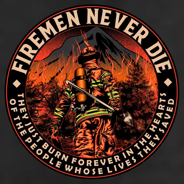 FIREMAN NEVER DIE QUOTES ILLUSTRATION 11oz C Handle Ceramic Mug