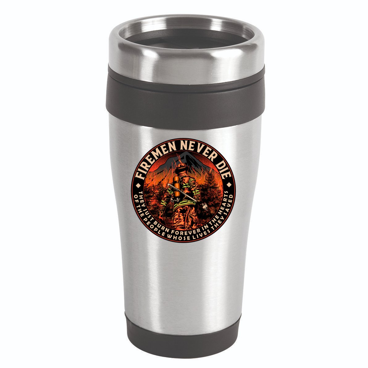 FIREMAN NEVER DIE QUOTES ILLUSTRATION 16oz Travel Tumbler