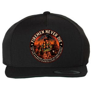 FIREMAN NEVER DIE QUOTES ILLUSTRATION Wool Snapback Cap