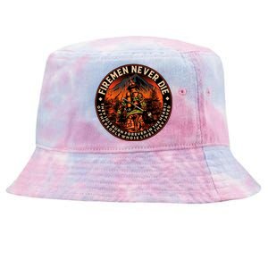 FIREMAN NEVER DIE QUOTES ILLUSTRATION Tie-Dyed Bucket Hat