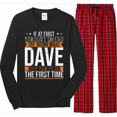 Funny Name Dave Long Sleeve Pajama Set