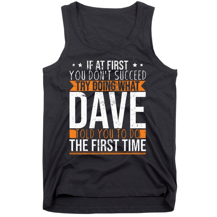 Funny Name Dave Tank Top