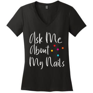 For Nail Designers Women's V-Neck T-Shirt