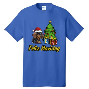 Feliz Navidog Dachshund Santa Hat Christmas Great Gift Tall T-Shirt