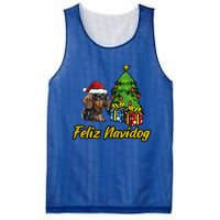 Feliz Navidog Dachshund Santa Hat Christmas Great Gift Mesh Reversible Basketball Jersey Tank