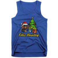 Feliz Navidog Dachshund Santa Hat Christmas Great Gift Tank Top