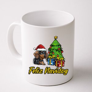 Feliz Navidog Dachshund Santa Hat Christmas Great Gift Coffee Mug