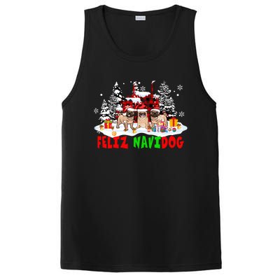 Feliz Navidad Dog Xmas Truck Three Santa French Bulldogs Meaningful Gift PosiCharge Competitor Tank