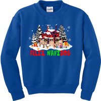 Feliz Navidad Dog Xmas Truck Three Santa French Bulldogs Meaningful Gift Kids Sweatshirt