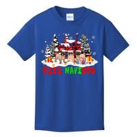 Feliz Navidad Dog Xmas Truck Three Santa French Bulldogs Meaningful Gift Kids T-Shirt