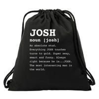 Funny Name Definition Josh For Men Joshua Drawstring Bag