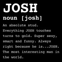 Funny Name Definition Josh For Men Joshua Drawstring Bag