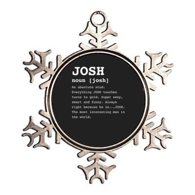 Funny Name Definition Josh For Men Joshua Metallic Star Ornament
