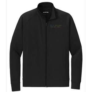 Funny Nerdy Developer Joke Dark Mode Bugs Coding Pun Stretch Full-Zip Cadet Jacket