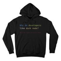 Funny Nerdy Developer Joke Dark Mode Bugs Coding Pun Tall Hoodie