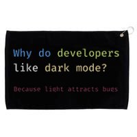 Funny Nerdy Developer Joke Dark Mode Bugs Coding Pun Grommeted Golf Towel