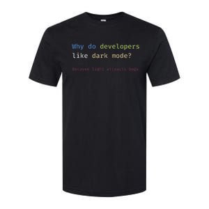 Funny Nerdy Developer Joke Dark Mode Bugs Coding Pun Softstyle CVC T-Shirt