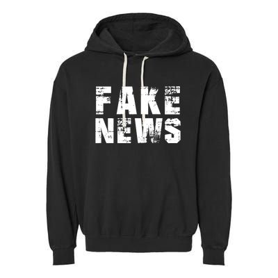 Fake News Election Keep America Great Garment-Dyed Fleece Hoodie