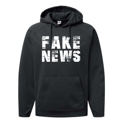 Fake News Election Keep America Great Performance Fleece Hoodie