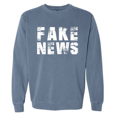 Fake News Election Keep America Great Garment-Dyed Sweatshirt