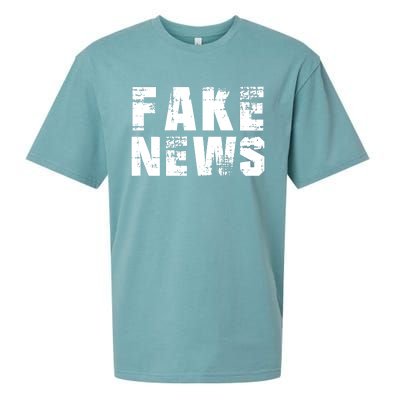 Fake News Election Keep America Great Sueded Cloud Jersey T-Shirt