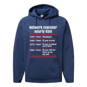 Funny Network Engineer Graphic Information Technology Gift Performance Fleece Hoodie