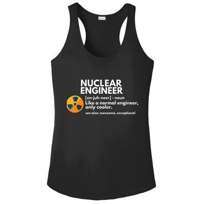 Funny Nuclear Engineer Definition Engineering Gift Ladies PosiCharge Competitor Racerback Tank