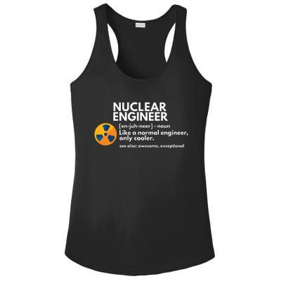 Funny Nuclear Engineer Definition Engineering Gift Ladies PosiCharge Competitor Racerback Tank