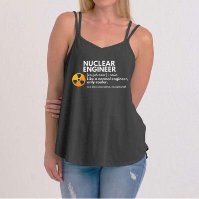 Funny Nuclear Engineer Definition Engineering Gift Women's Strappy Tank