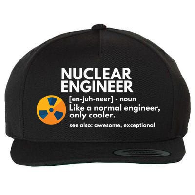 Funny Nuclear Engineer Definition Engineering Gift Wool Snapback Cap