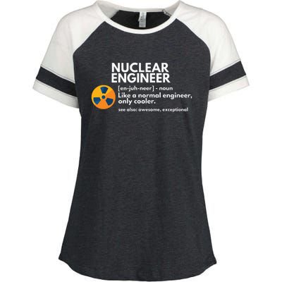 Funny Nuclear Engineer Definition Engineering Gift Enza Ladies Jersey Colorblock Tee