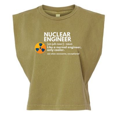 Funny Nuclear Engineer Definition Engineering Gift Garment-Dyed Women's Muscle Tee