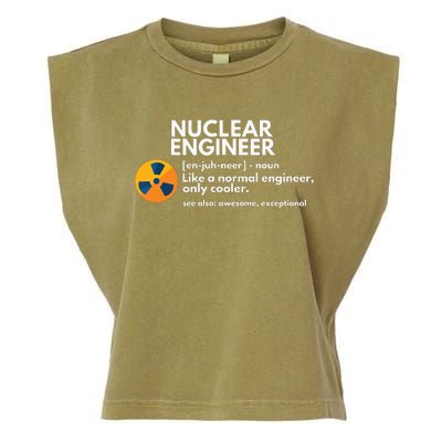 Funny Nuclear Engineer Definition Engineering Gift Garment-Dyed Women's Muscle Tee