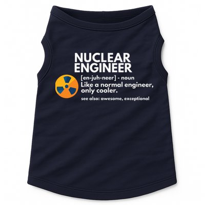 Funny Nuclear Engineer Definition Engineering Gift Doggie Tank