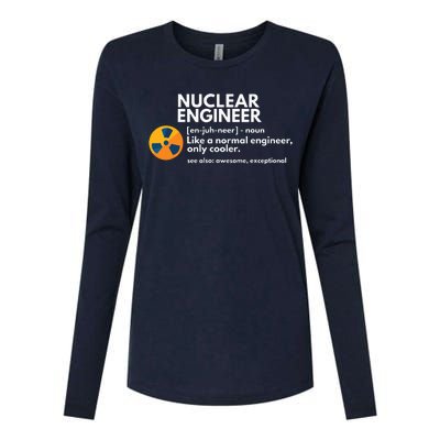 Funny Nuclear Engineer Definition Engineering Gift Womens Cotton Relaxed Long Sleeve T-Shirt