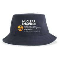 Funny Nuclear Engineer Definition Engineering Gift Sustainable Bucket Hat