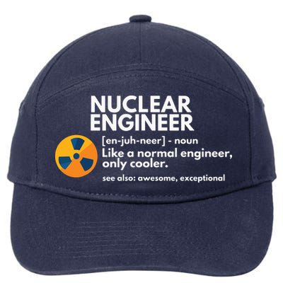 Funny Nuclear Engineer Definition Engineering Gift 7-Panel Snapback Hat