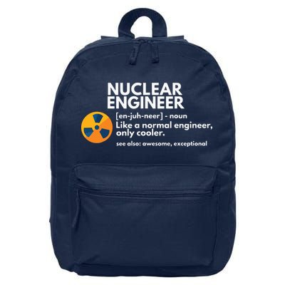 Funny Nuclear Engineer Definition Engineering Gift 16 in Basic Backpack