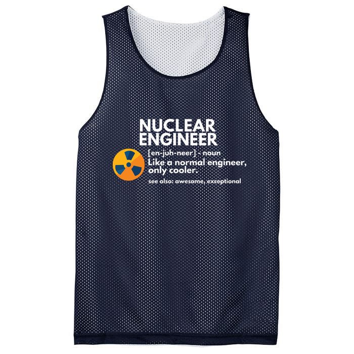 Funny Nuclear Engineer Definition Engineering Gift Mesh Reversible Basketball Jersey Tank