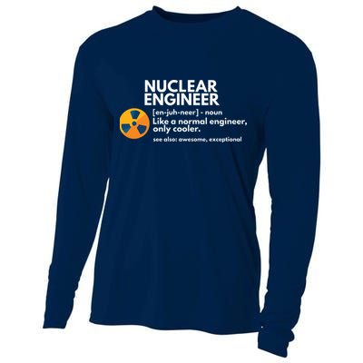 Funny Nuclear Engineer Definition Engineering Gift Cooling Performance Long Sleeve Crew