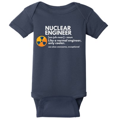 Funny Nuclear Engineer Definition Engineering Gift Baby Bodysuit