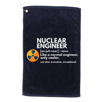 Funny Nuclear Engineer Definition Engineering Gift Golf Towel