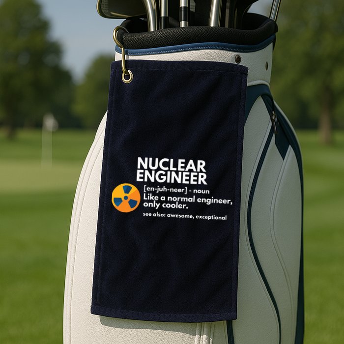 Funny Nuclear Engineer Definition Engineering Gift Golf Towel