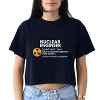 Funny Nuclear Engineer Definition Engineering Gift Women's Crop Top Tee